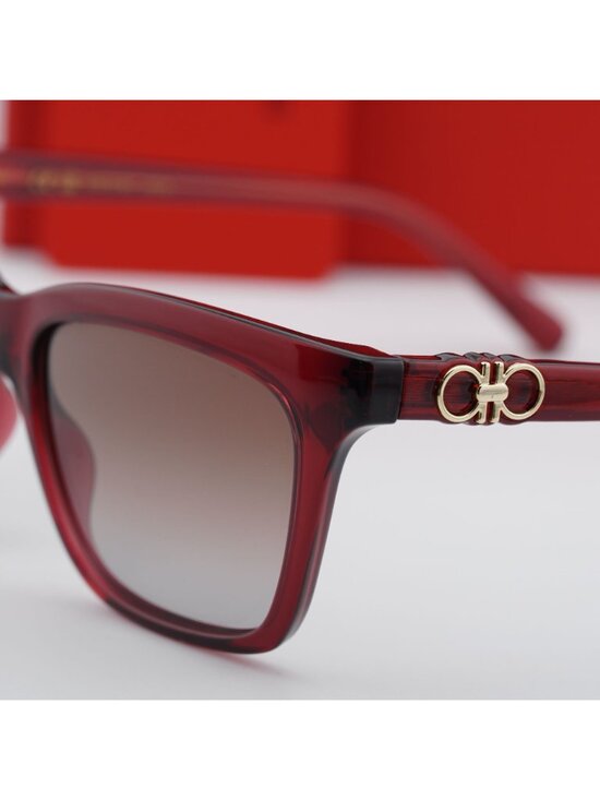 Salvatore Ferragamo SF1027S 655 Square Sunglasses - Wine / Brown main image 11